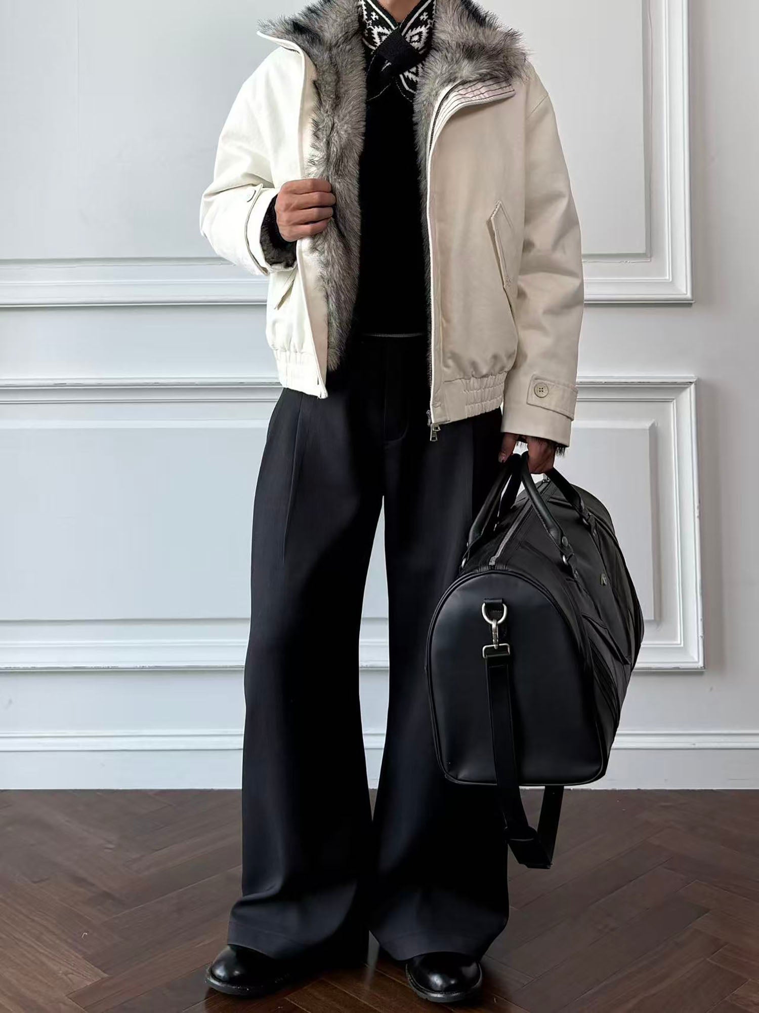 CATSSTAC Essential Faux-Fur Lined Stand-Collar Jacket-Jacket-M (Preorder)-Free Shipping Leatheretro