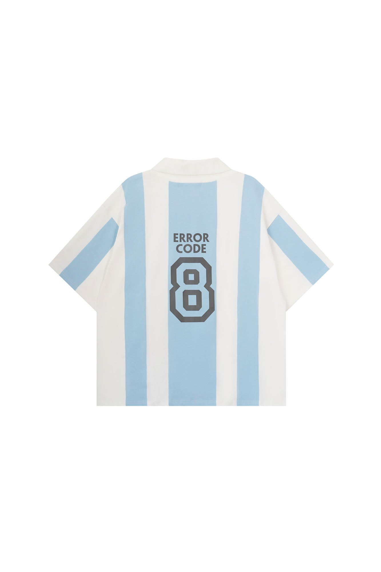 ERROR CODE ROBOT Athletic Striped Graphic V-Neck Jersey-T Shirt-S (Preorder)-Free Shipping Leatheretro