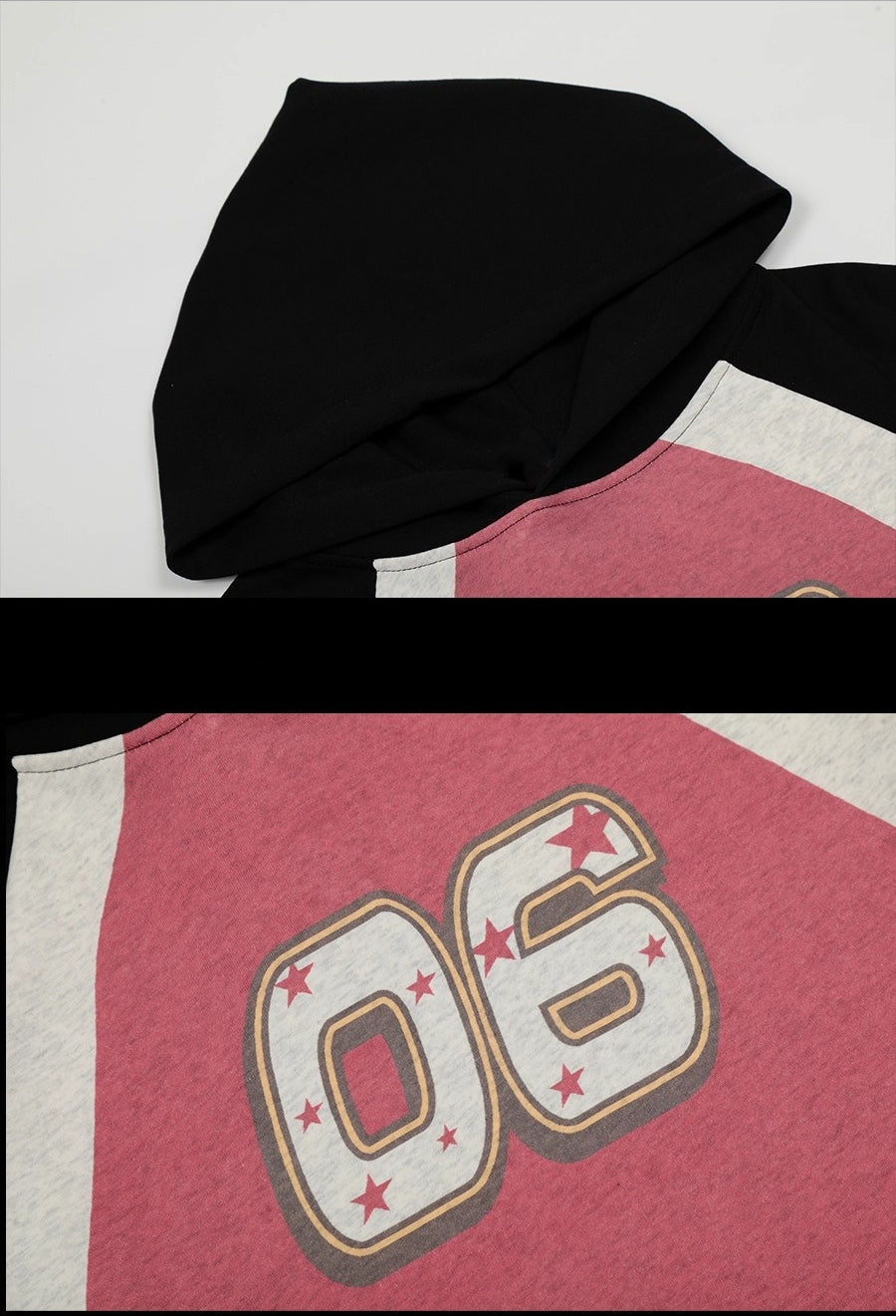 CLP Unisex Black & Red Print Oversized Hoodie-Red-M-Free Shipping Leatheretro