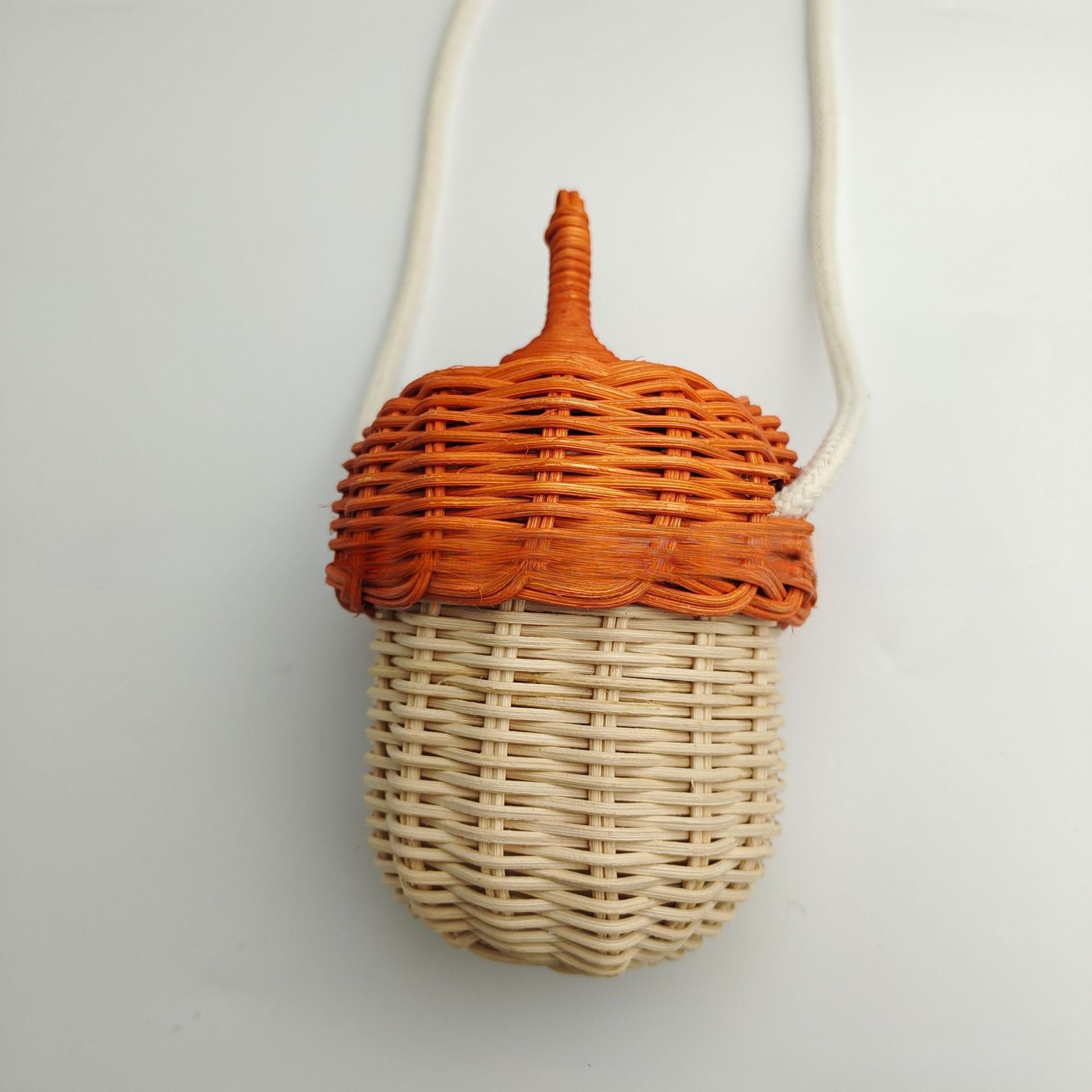 Mini Crossbody Woven Bag with Lid-Brown-Free Shipping Leatheretro