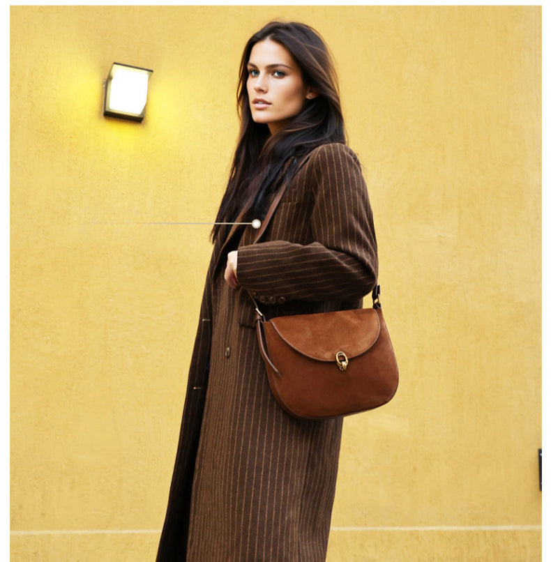 Luxury Leather Crossbody Bag for Women-crossbody bags-Brown-Free Shipping Leatheretro