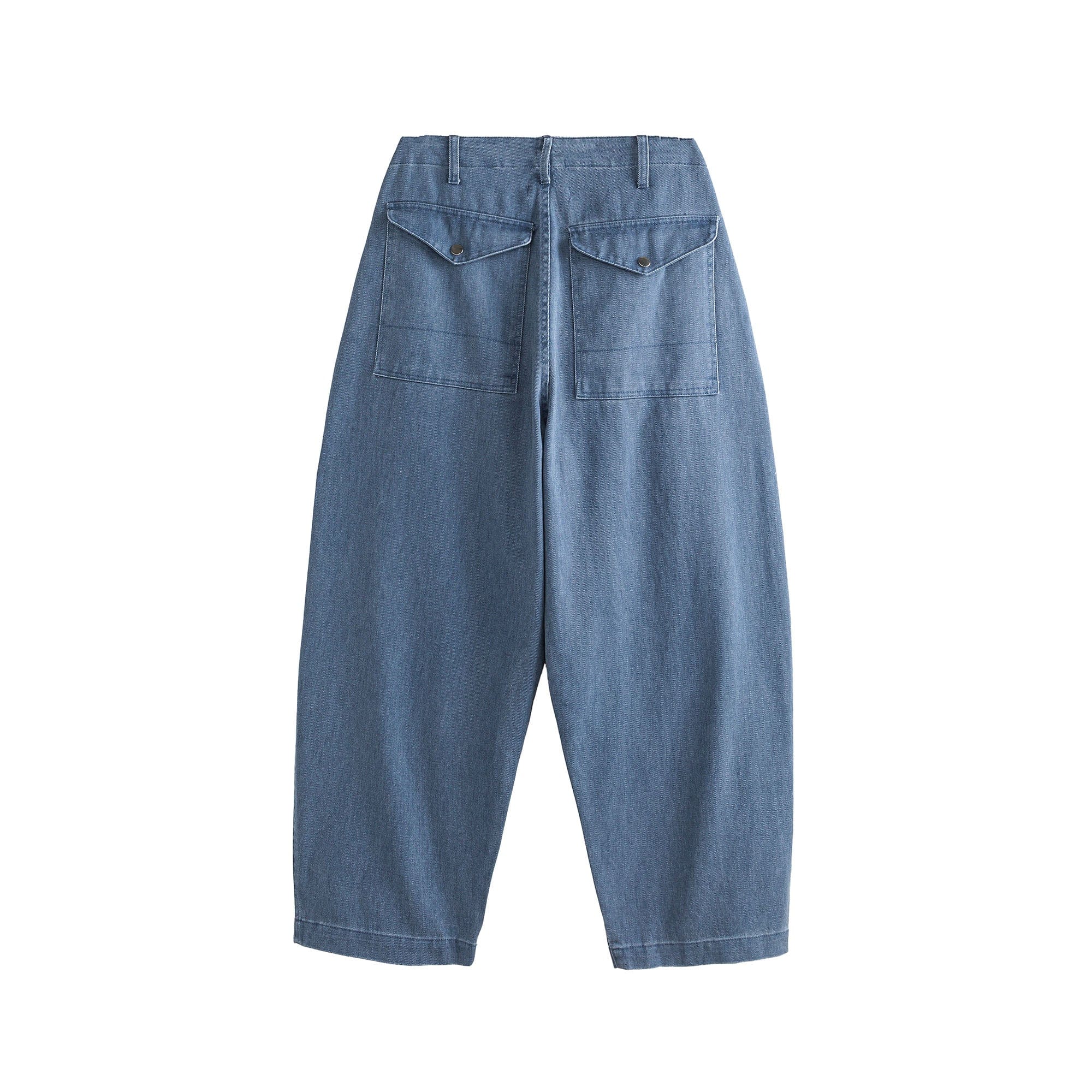 ME DA IGUAL Asymmetrical Snap Wide-Leg Cargo Jeans-Jeans-M-Free Shipping Leatheretro