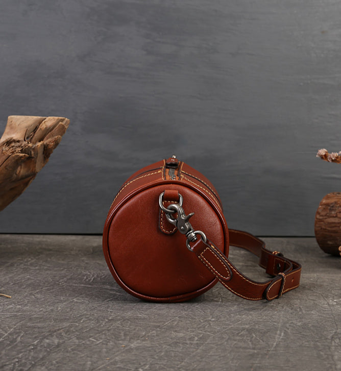 Genuine Leather Women's Crossbody Bag-Handbags, Wallets & Cases-Brown-Free Shipping Leatheretro