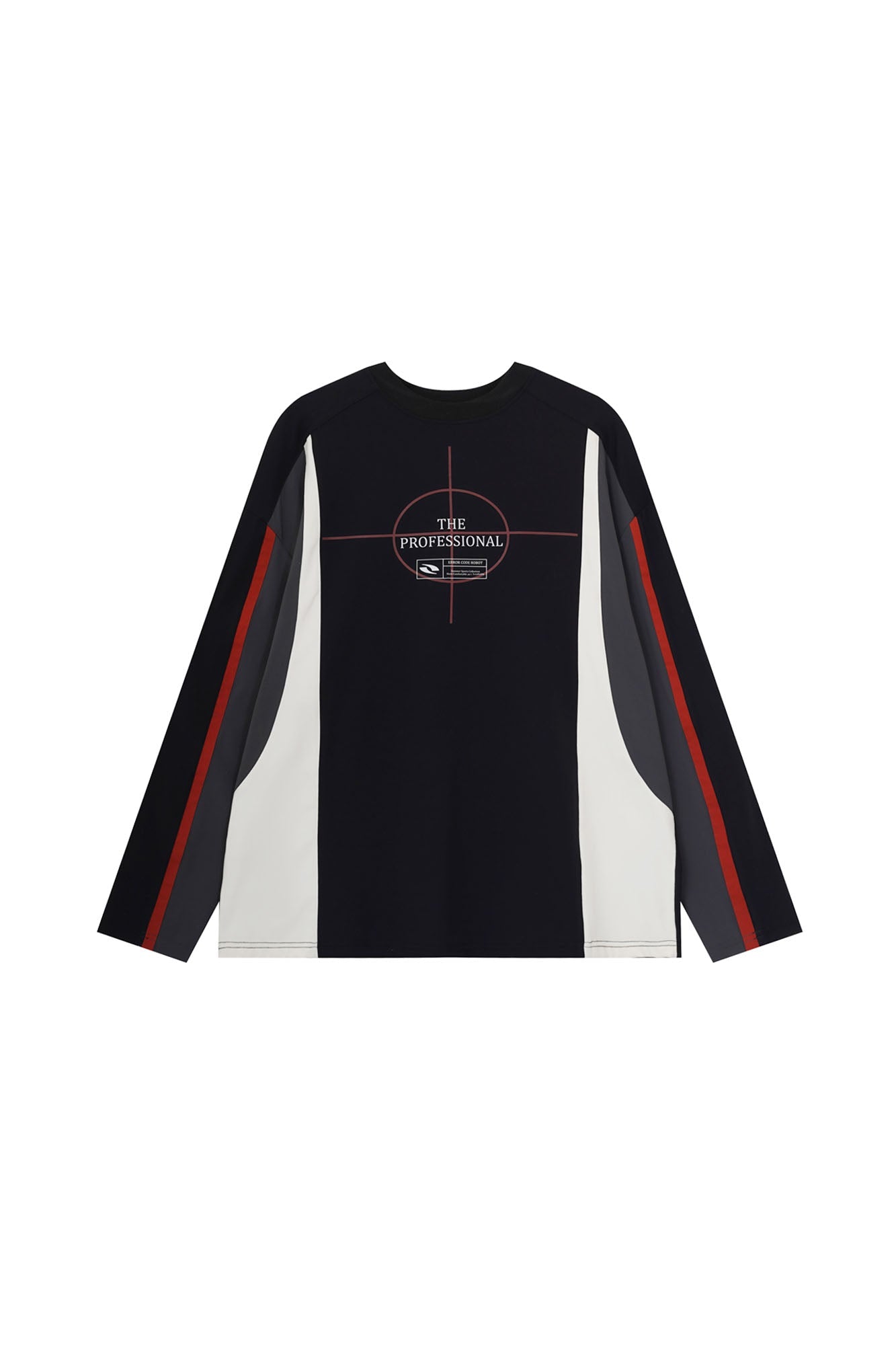 ERROR CODE ROBOT Athletic Contrast Paneled Long-Sleeve Tee-L/S Tee-S (Preorder)-Free Shipping Leatheretro