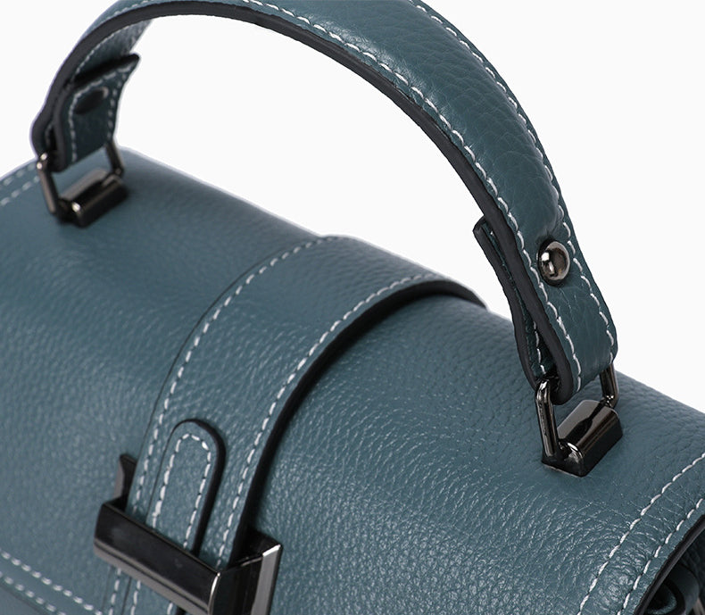 Genuine Leather Crossbody Bag for Women-Handbags-White-Free Shipping Leatheretro