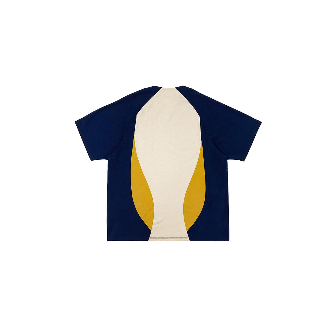 MIICHOUS Curve Spliced Button-Neck Raglan T-Shirt-T Shirt-S-Free Shipping Leatheretro