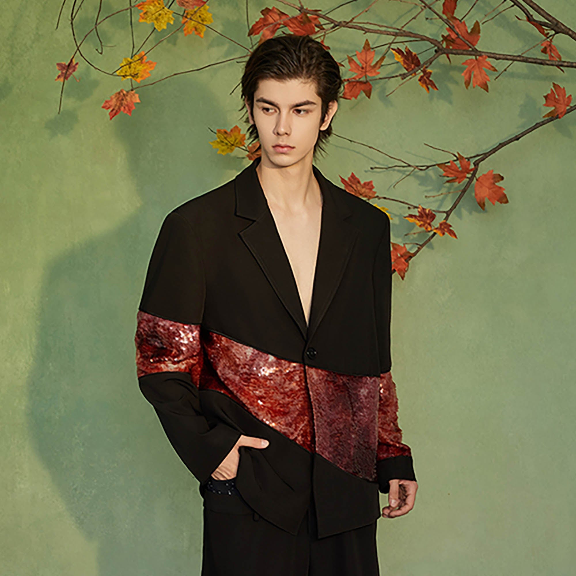 JIECHI The Afterglow Asymmetrical Blazer-Jacket-M-Free Shipping Leatheretro