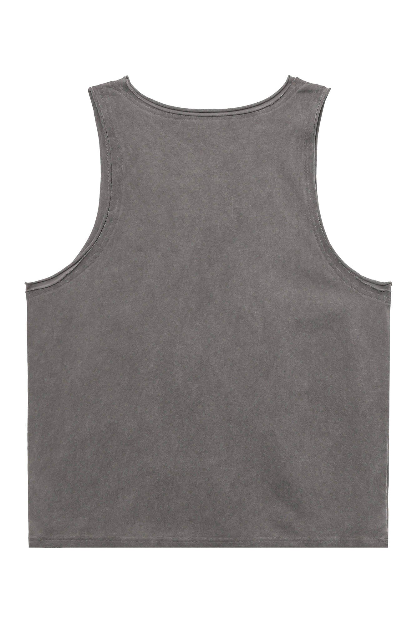 CLP Essential Washed Raw-Edge Tank Top-Tank Top-M-Black-Free Shipping Leatheretro