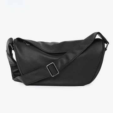 Cowhide Leather Retro Fashion Saddle Bag - Crossbody Luxury Handbag-Handbags-Black-Small-Free Shipping Leatheretro
