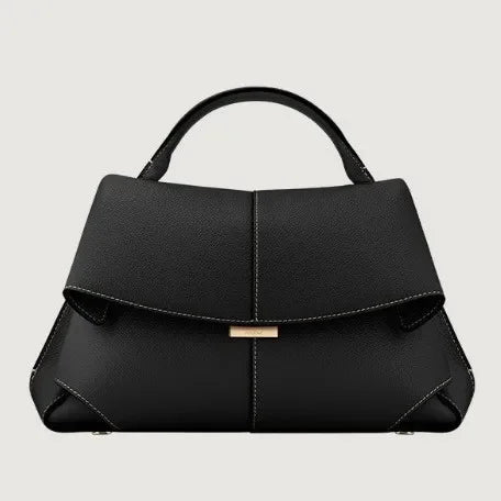 High-End Luxury Leather Smile Bag Designer Handbag with Pleated Design-Handbags-Black-Free Shipping Leatheretro