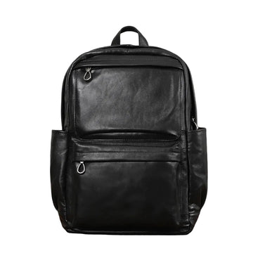 Genuine Leather Men Vintage Laptop Bag - Large Capacity Travel Backpack-Backpacks-Coffee-Free Shipping Leatheretro