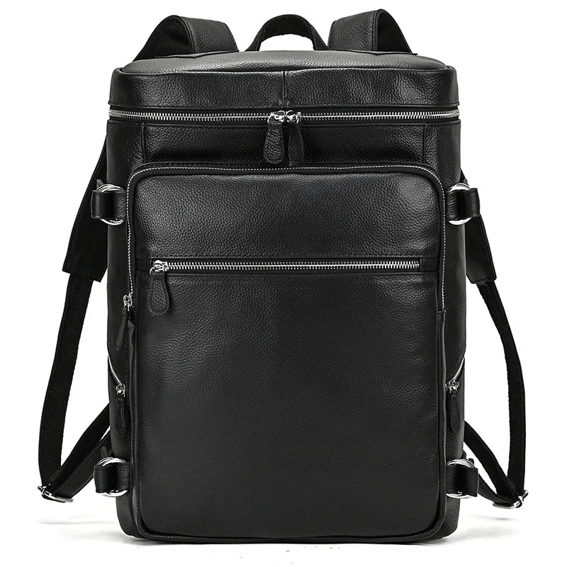 Vintage Crazy Horse Genuine Leather Backpack - Laptop Rucksack Student Bag-Backpacks-Brown-Free Shipping Leatheretro