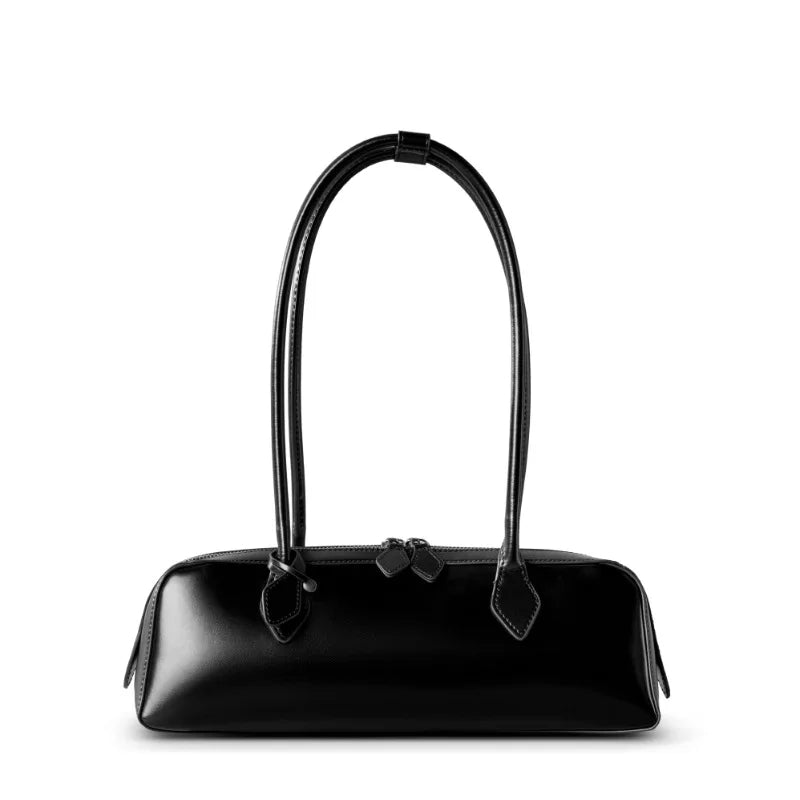 Luxury Vintage Genuine Leather Bag - Korean Design Shoulder Handbags-Handbags-Black-Free Shipping Leatheretro