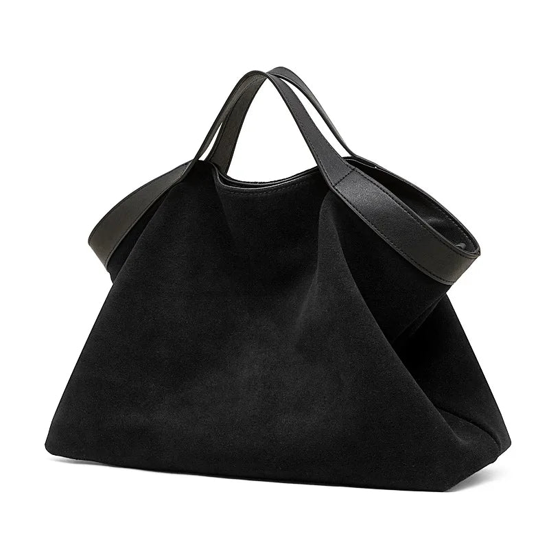 Lage Capacity Female Shoulder Crossbody Bag - Cowhide Commuting Handbags-Shoulder Bag-Black-Free Shipping Leatheretro