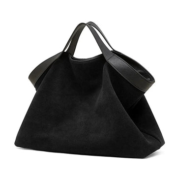Lage Capacity Female Shoulder Crossbody Bag - Cowhide Commuting Handbags-Shoulder Bag-Black-Free Shipping Leatheretro