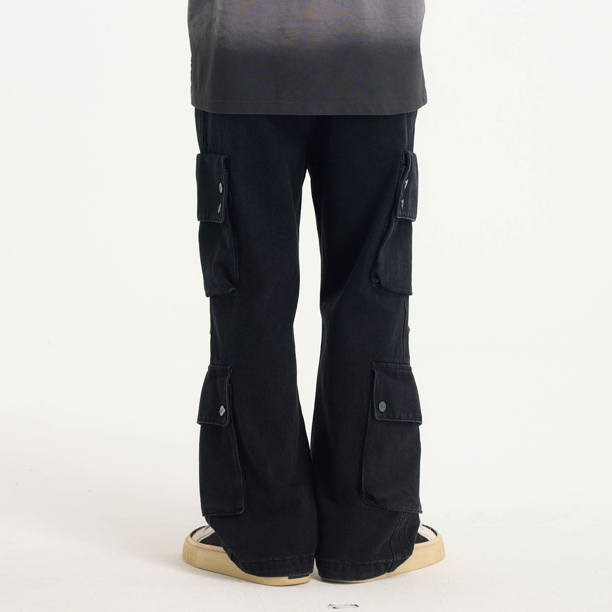 BONELESS Distressed Multi-Pocket Drawstring Cargo Jeans-Jeans-S-Blue-Free Shipping Leatheretro