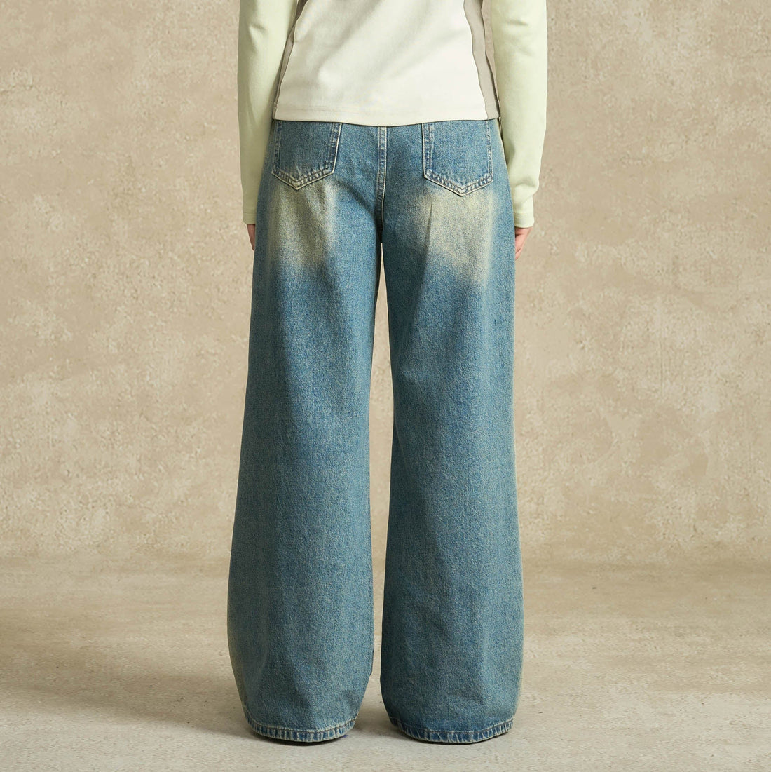 BONELESS Contrast Washed Jeans-Jeans-S-Free Shipping Leatheretro