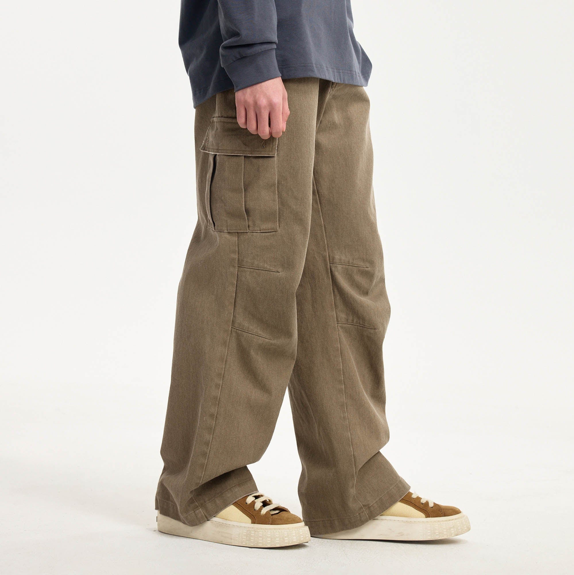 BONELESS Pleated Bellows Pocket Cargo Pants-Pants-S-Free Shipping Leatheretro