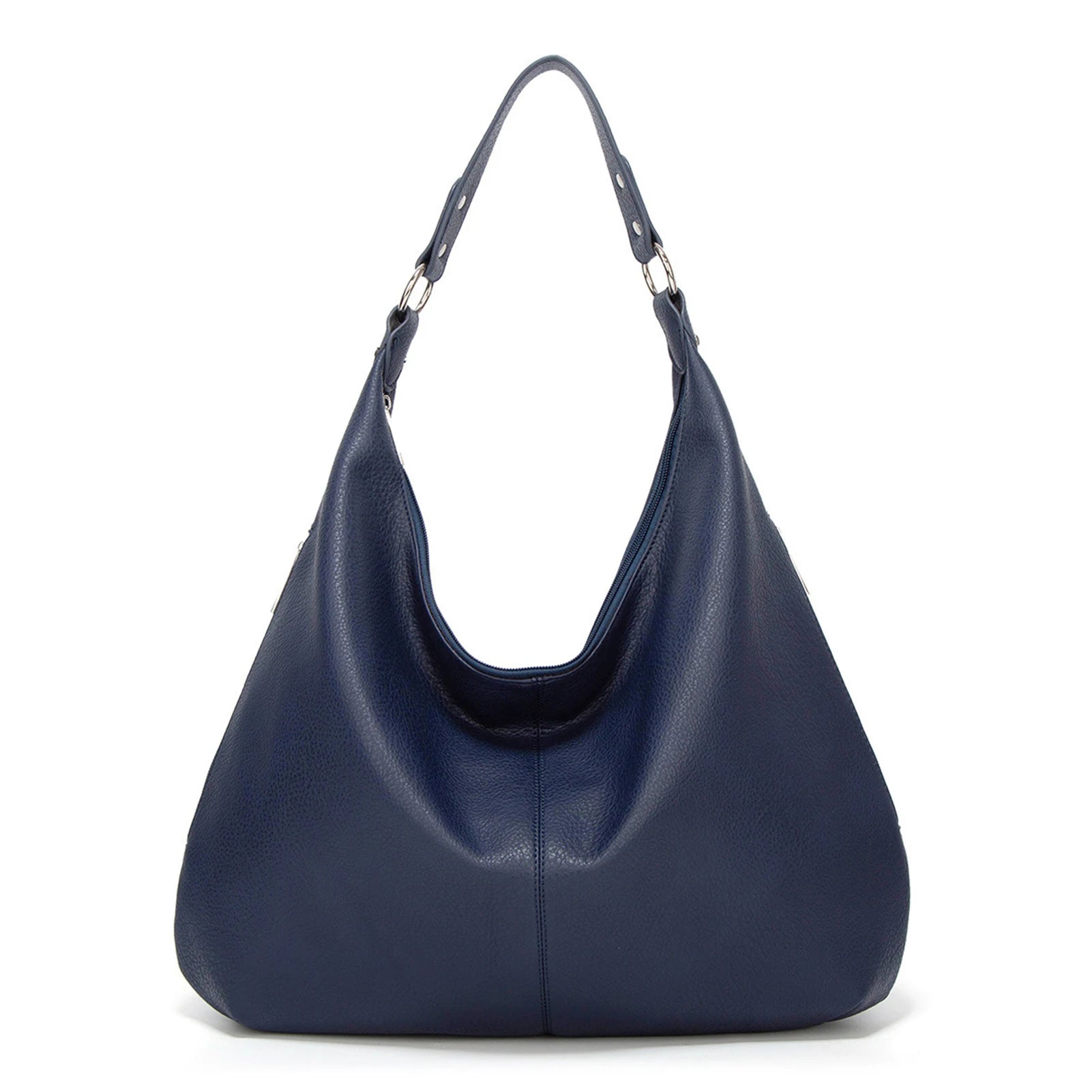 Fashion Hobo Bags for Women Soft Slouchy Bag-Tote Bag-Dark Blue-Free Shipping Leatheretro