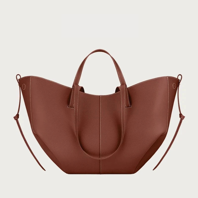 Classic Elegant Wing Tote Bag-Tote Bag-Brick Red-Small-Free Shipping Leatheretro