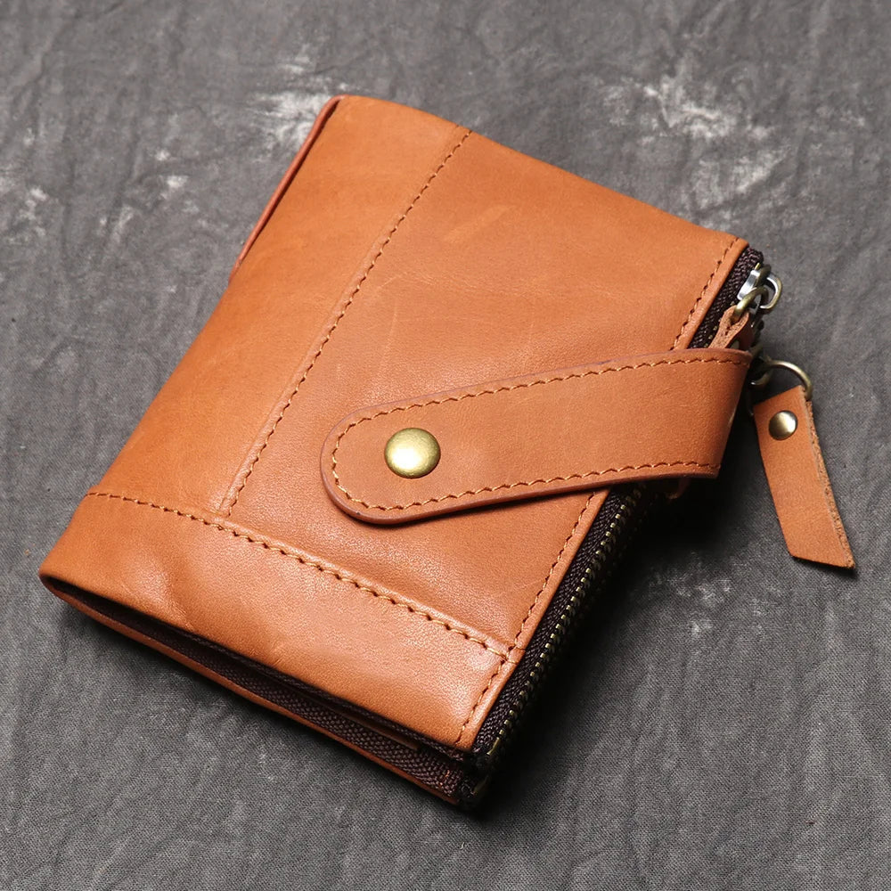 Premium Genuine Leather Men's Wallet-Wallets & Money Clips-Black-Free Shipping Leatheretro