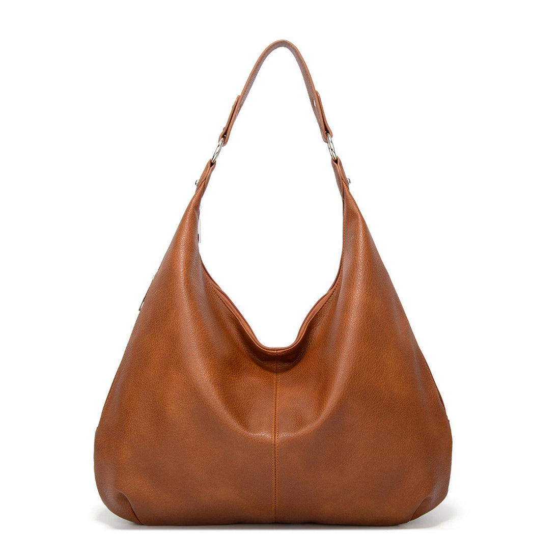 Fashion Hobo Bags for Women Soft Slouchy Bag-Tote Bag-Brown-Free Shipping Leatheretro