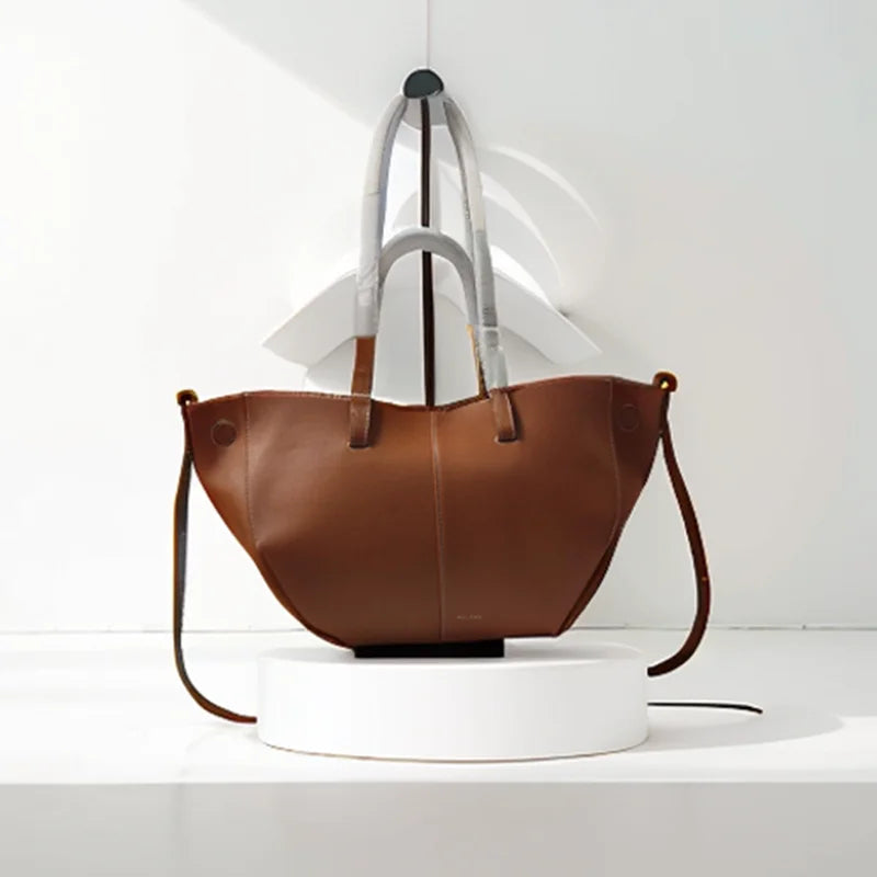 Classic Elegant Wing Tote Bag-Tote Bag-Gray-Small-Free Shipping Leatheretro