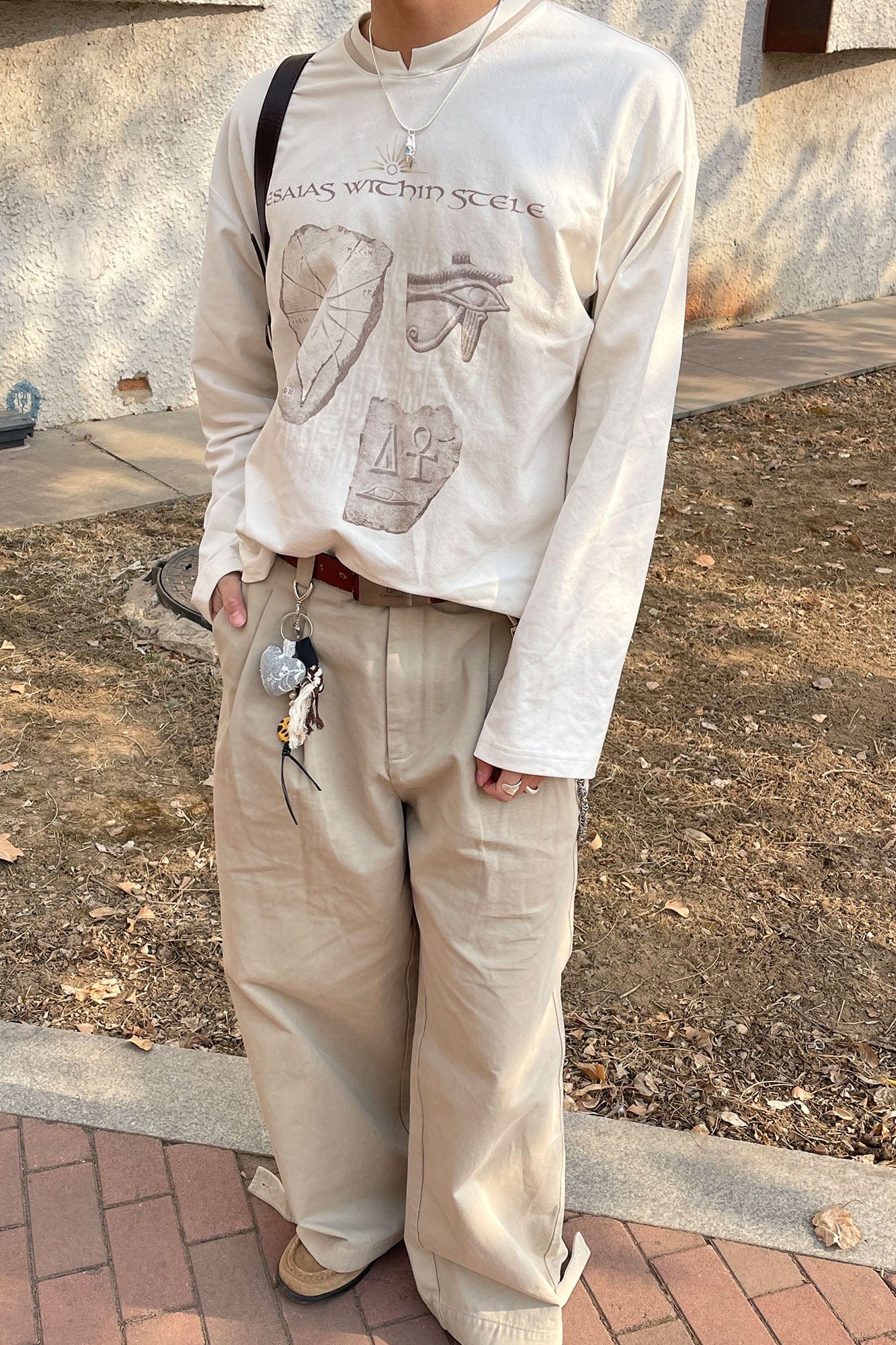 ESAIAS Distressed Stele Long Sleeve Tee-L/S Tee-XS-Free Shipping Leatheretro