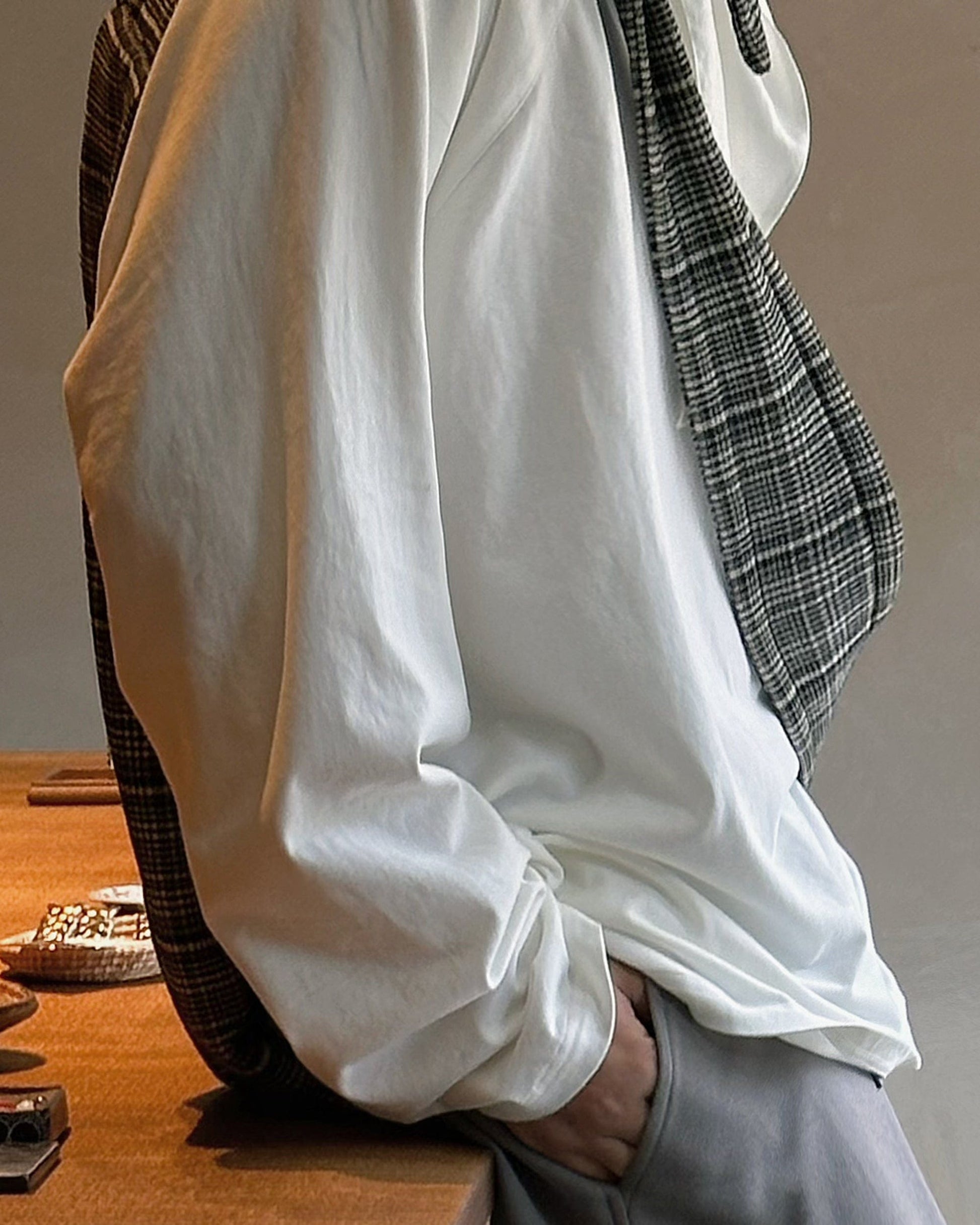 RELABEL Deconstructed Scarf Long-Sleeve Tee-L/S Tee-XS-Yellow-Free Shipping Leatheretro