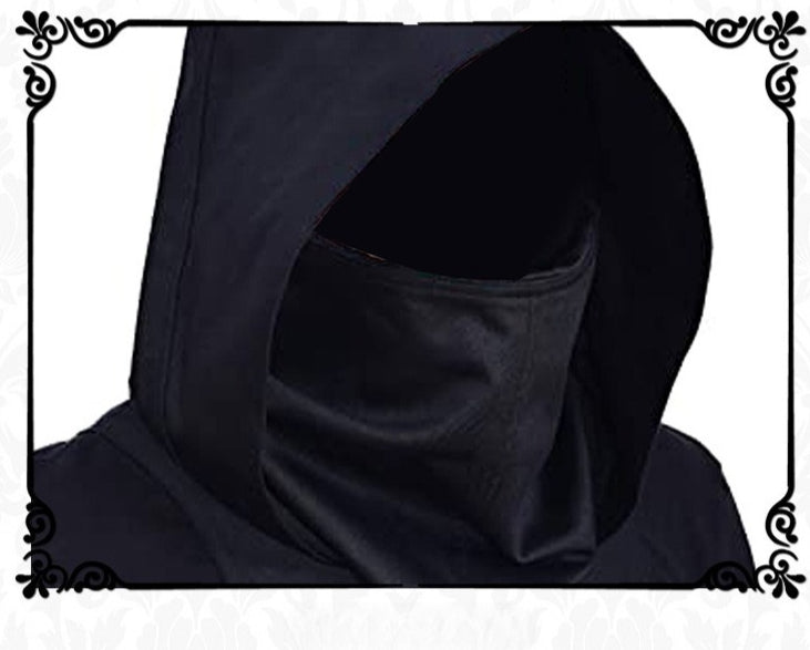 Cyberpunk Hooded Cloak - Medieval Cosplay Costume for Halloween