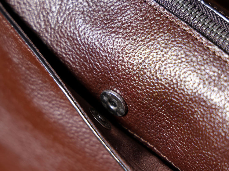 Men's Vintage Messenger Bag - Handmade Full-Grain Vegetable-Tanned Leather Messenger Bag-Messenger Bags-Coffee-Free Shipping Leatheretro