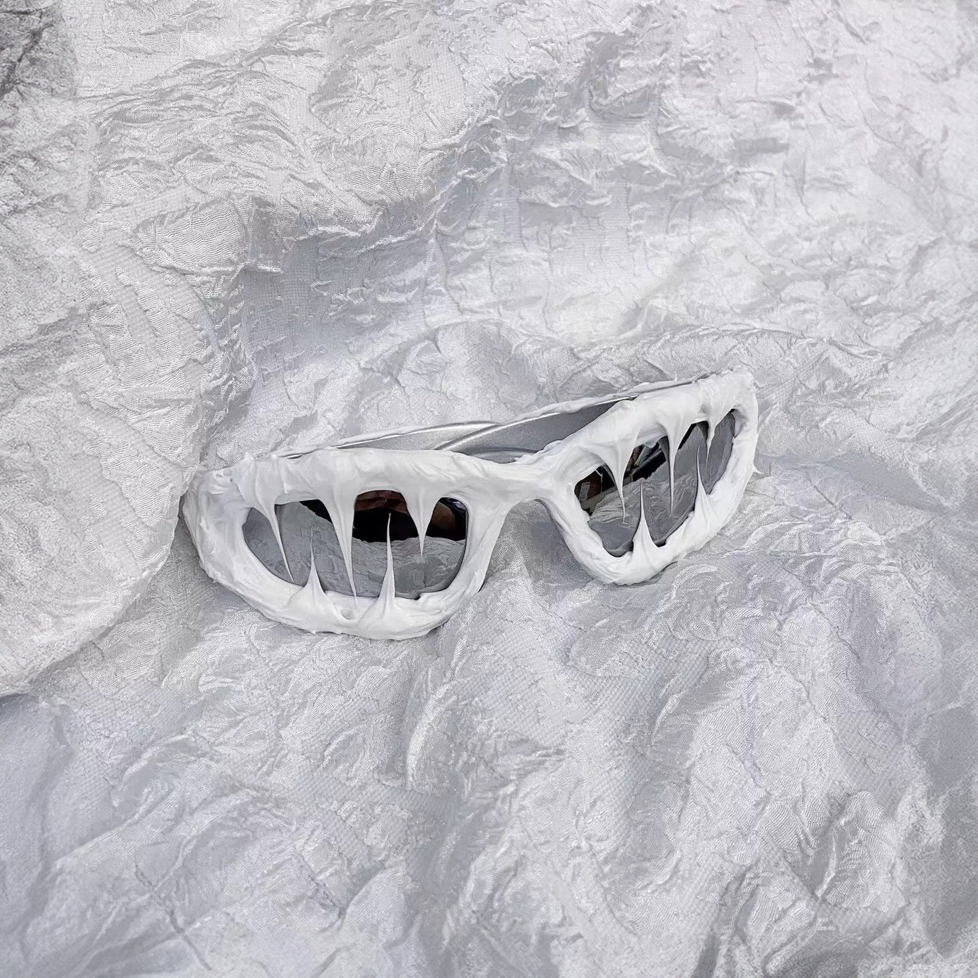 Pi0neeR Ice Melt Dripped Resin Sunglasses-Sunglasses-One size-Free Shipping Leatheretro