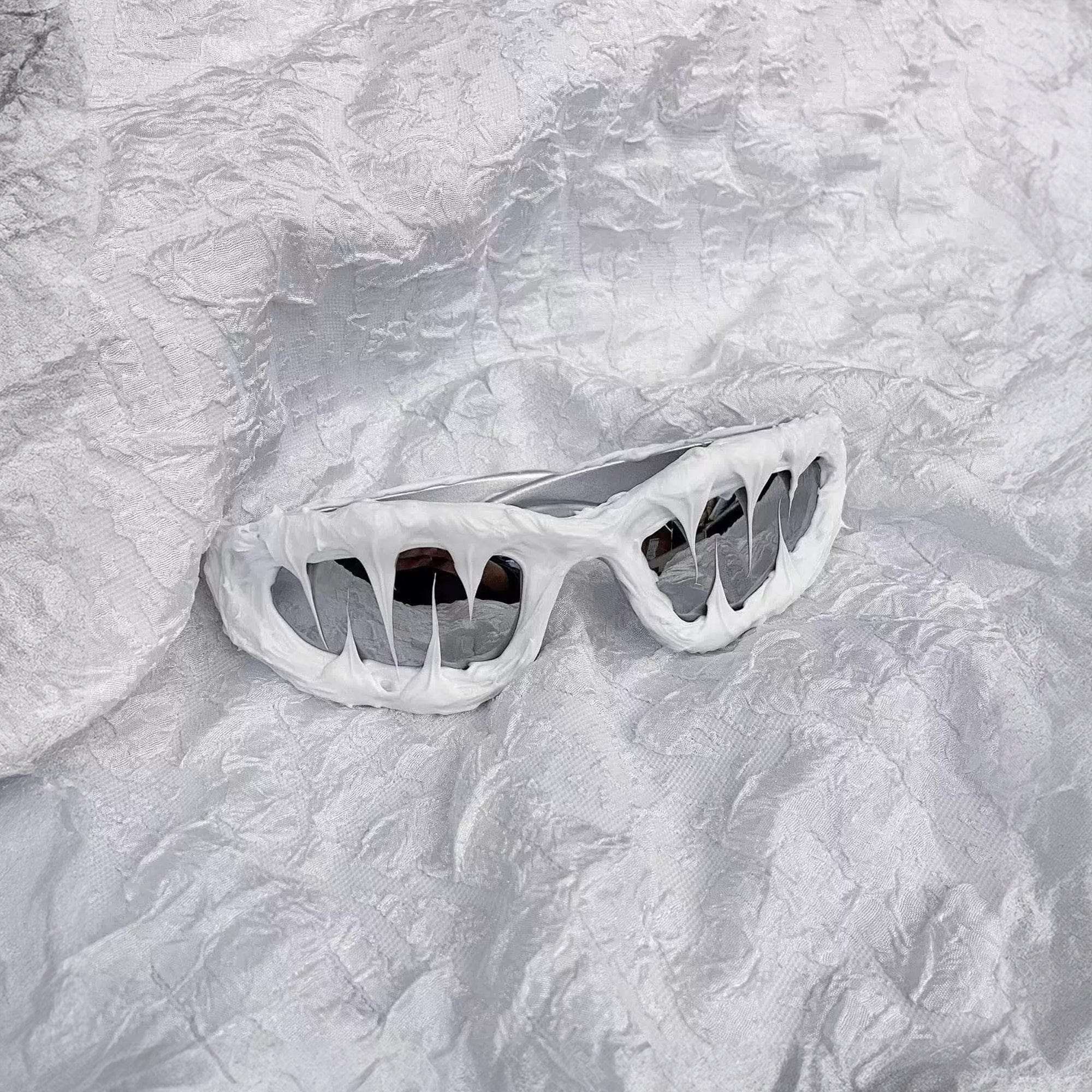 Pi0neeR Ice Melt Dripped Resin Sunglasses-Sunglasses-One size-Free Shipping Leatheretro