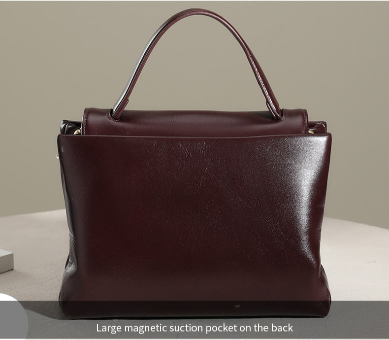 Genuine Top-Grain Soft Cowhide Leather Crossbody Bag-Handbags-Light Brown-Free Shipping Leatheretro