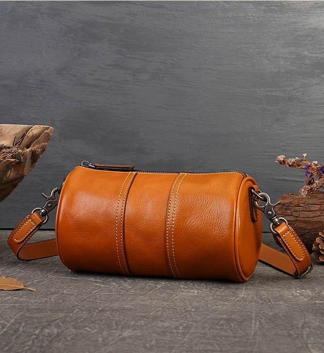 Genuine Leather Women's Crossbody Bag-Handbags, Wallets & Cases-Brown-Free Shipping Leatheretro