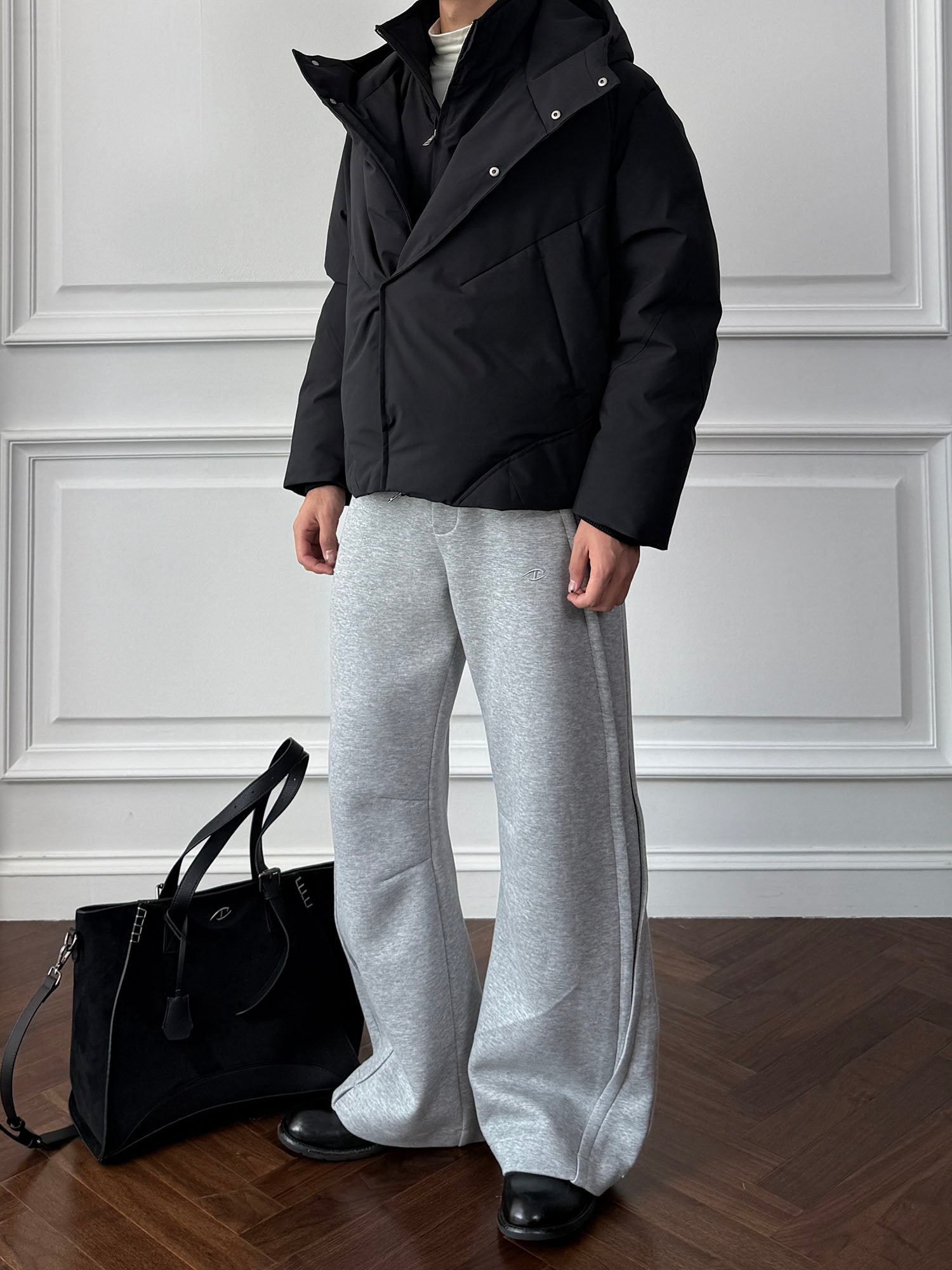 CATSSTAC Essential Panel Double-Layered Down Jacket-Jacket-M (Preorder)-White-Free Shipping Leatheretro