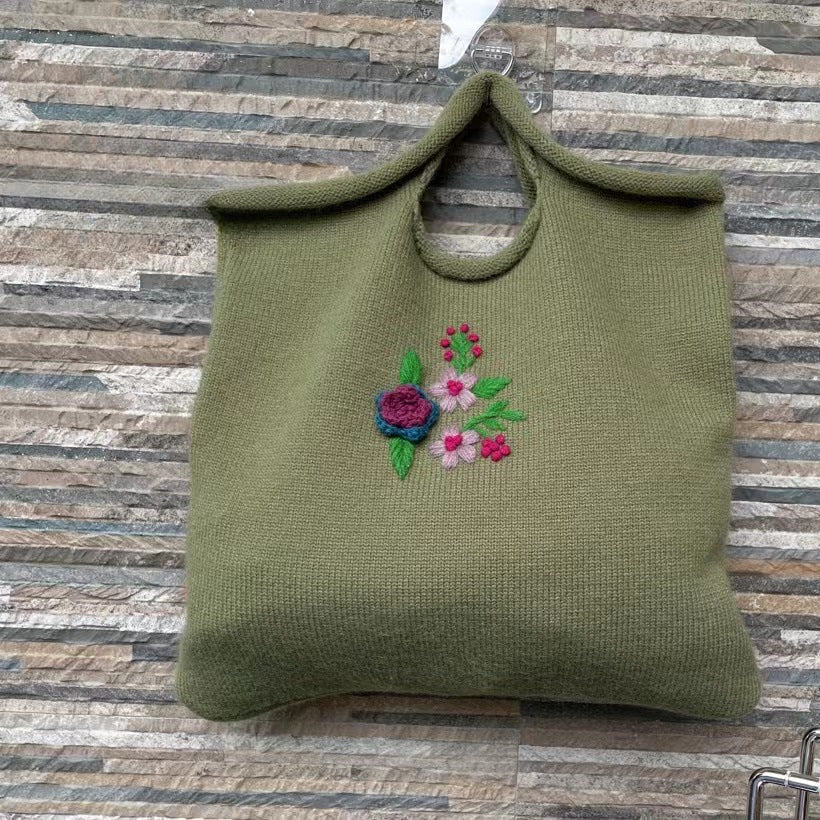 Women Handmade Woven Shoulder Bags-Handbags-Orange-Free Shipping Leatheretro