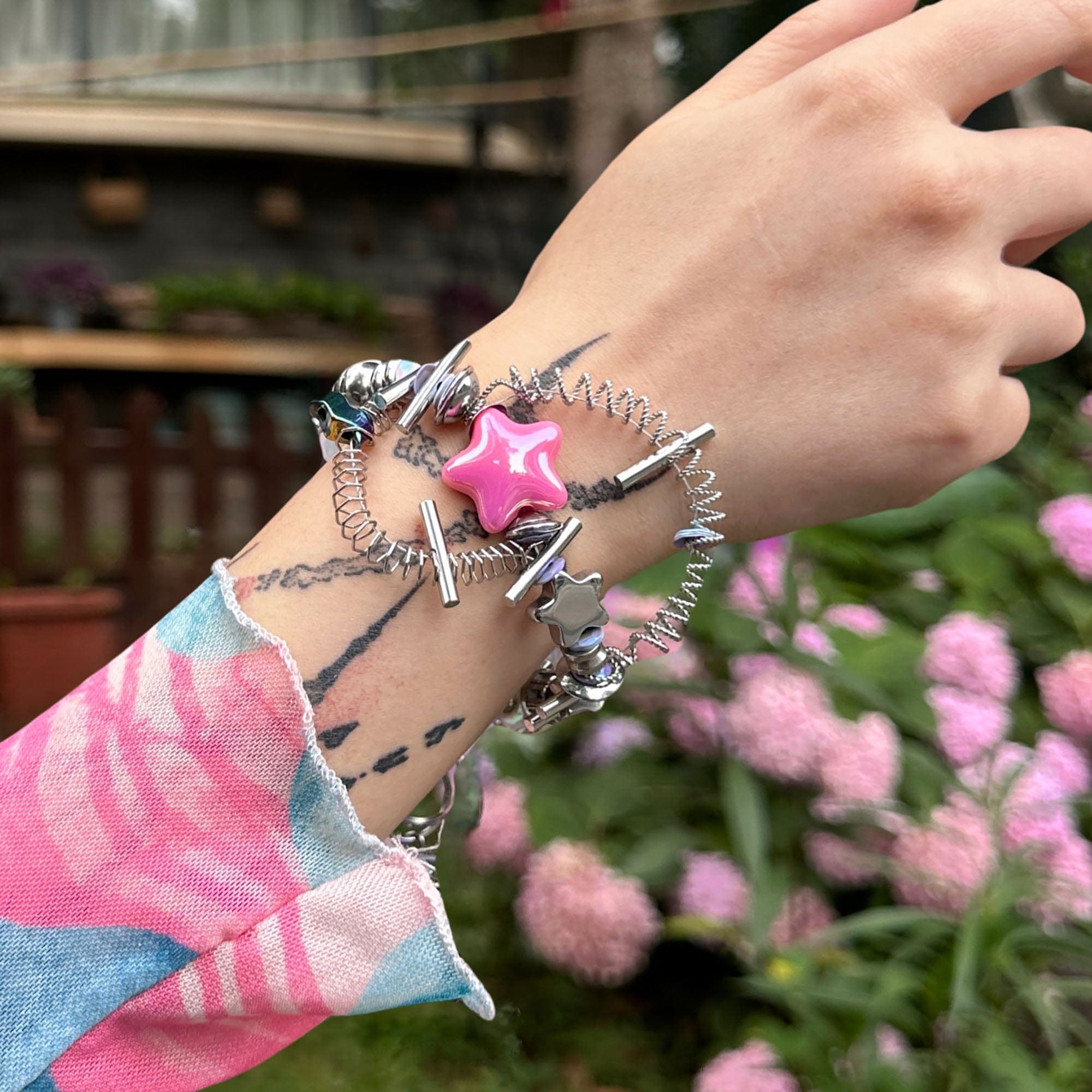 ILLUSORY Time Machine Mixed Beads Charm Bracelet-Bracelet-Regular (7.48¨C10.24 inches£©-Free Shipping Leatheretro