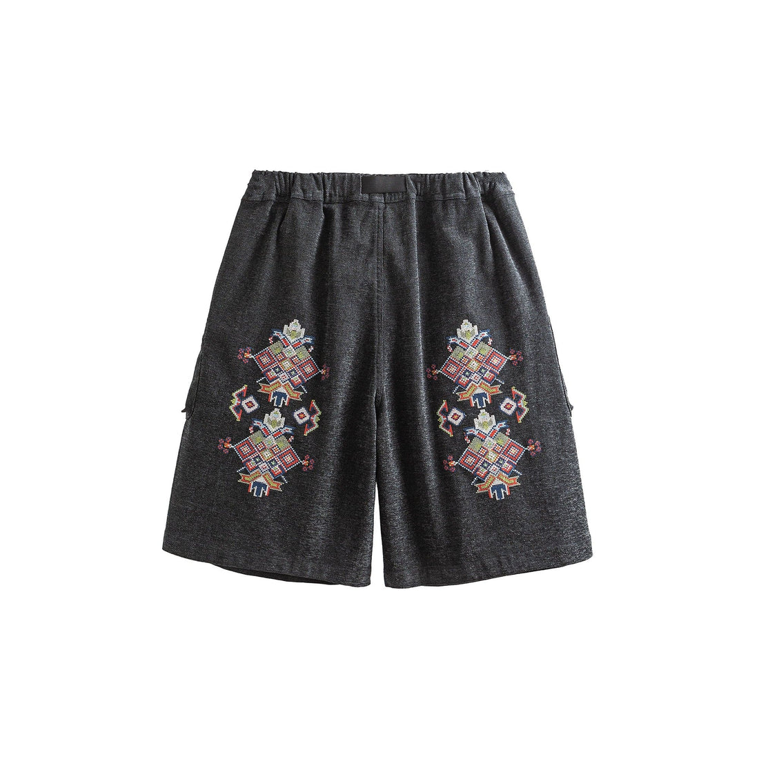 ME DA IGUAL Ethnic Embroidery Belted Shorts-Shorts-M-Free Shipping Leatheretro