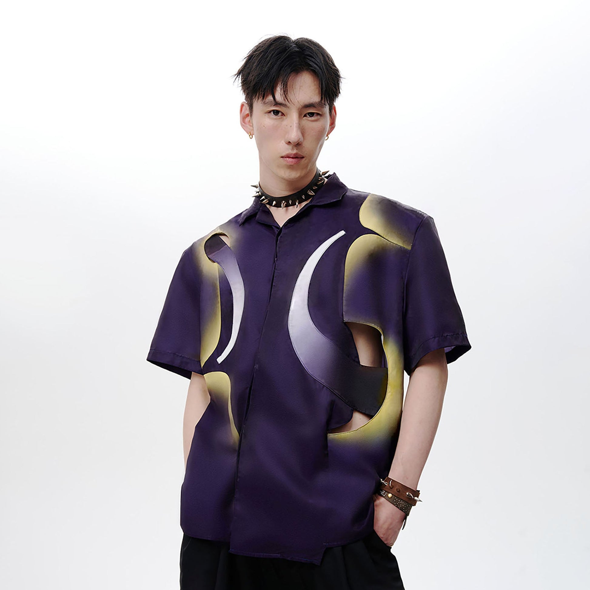 TUIMU Deconstructed Abstract Moon Star Shirt-Shirt-S-Short-Free Shipping Leatheretro