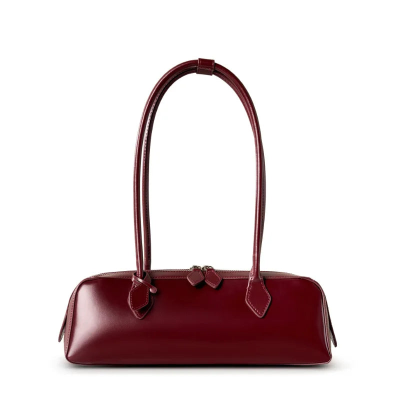 Luxury Vintage Genuine Leather Bag - Korean Design Shoulder Handbags-Handbags-Black-Free Shipping Leatheretro
