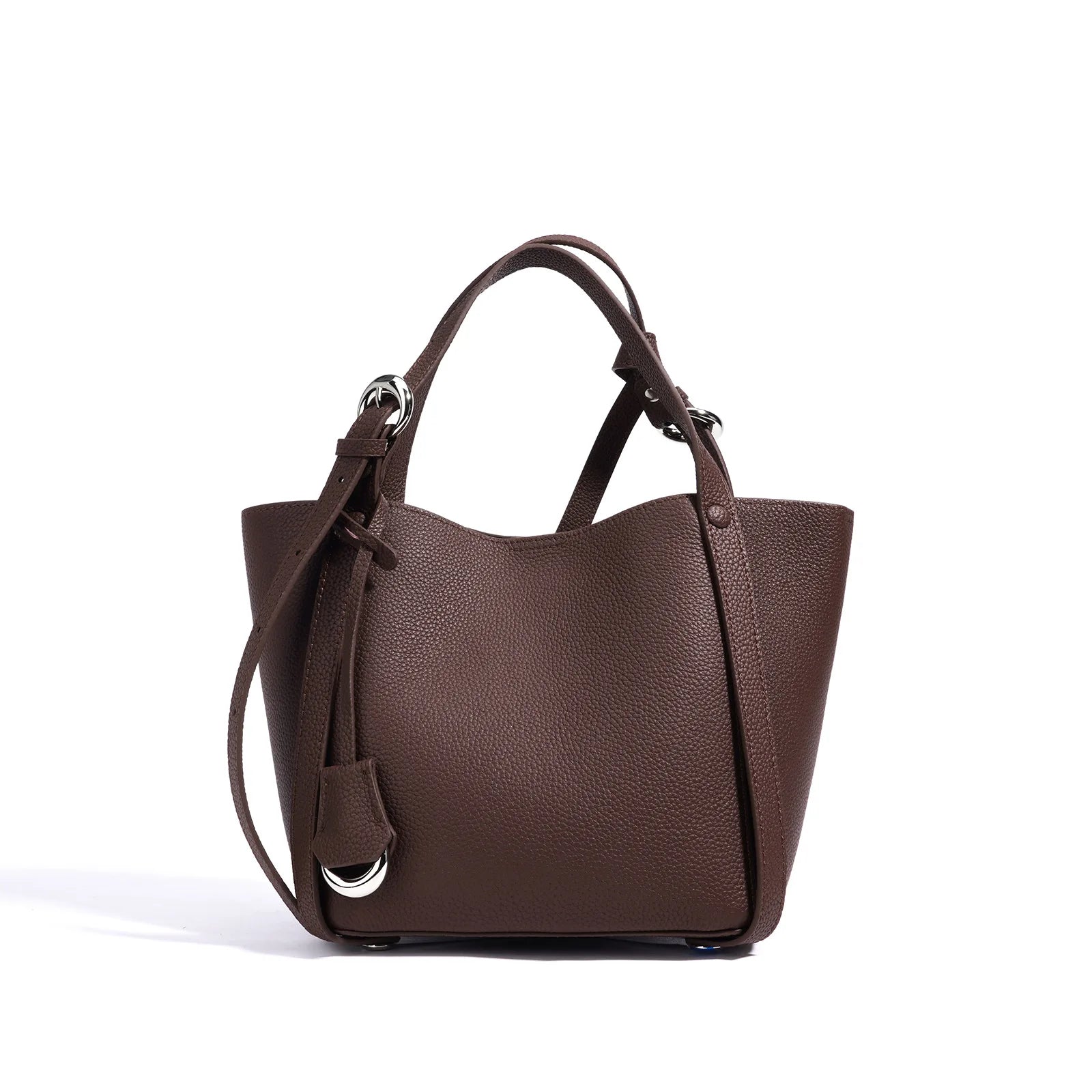 Genuine Leather Large Capacity Women's Bucket Handbag-Handbags-Coffee-Free Shipping Leatheretro