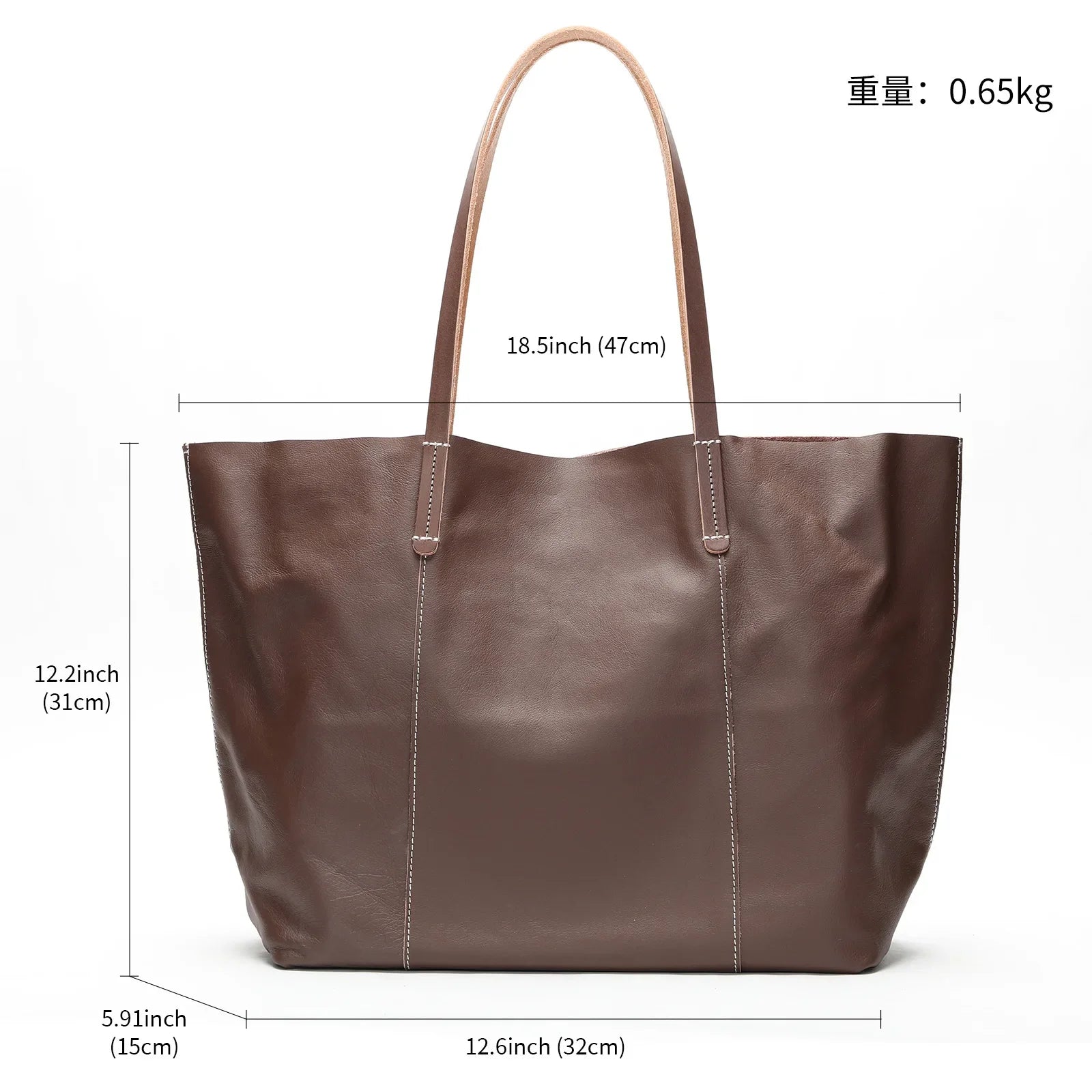Large Capacity Leather Women's Tote Bag-Tote Bag-Black-Free Shipping Leatheretro