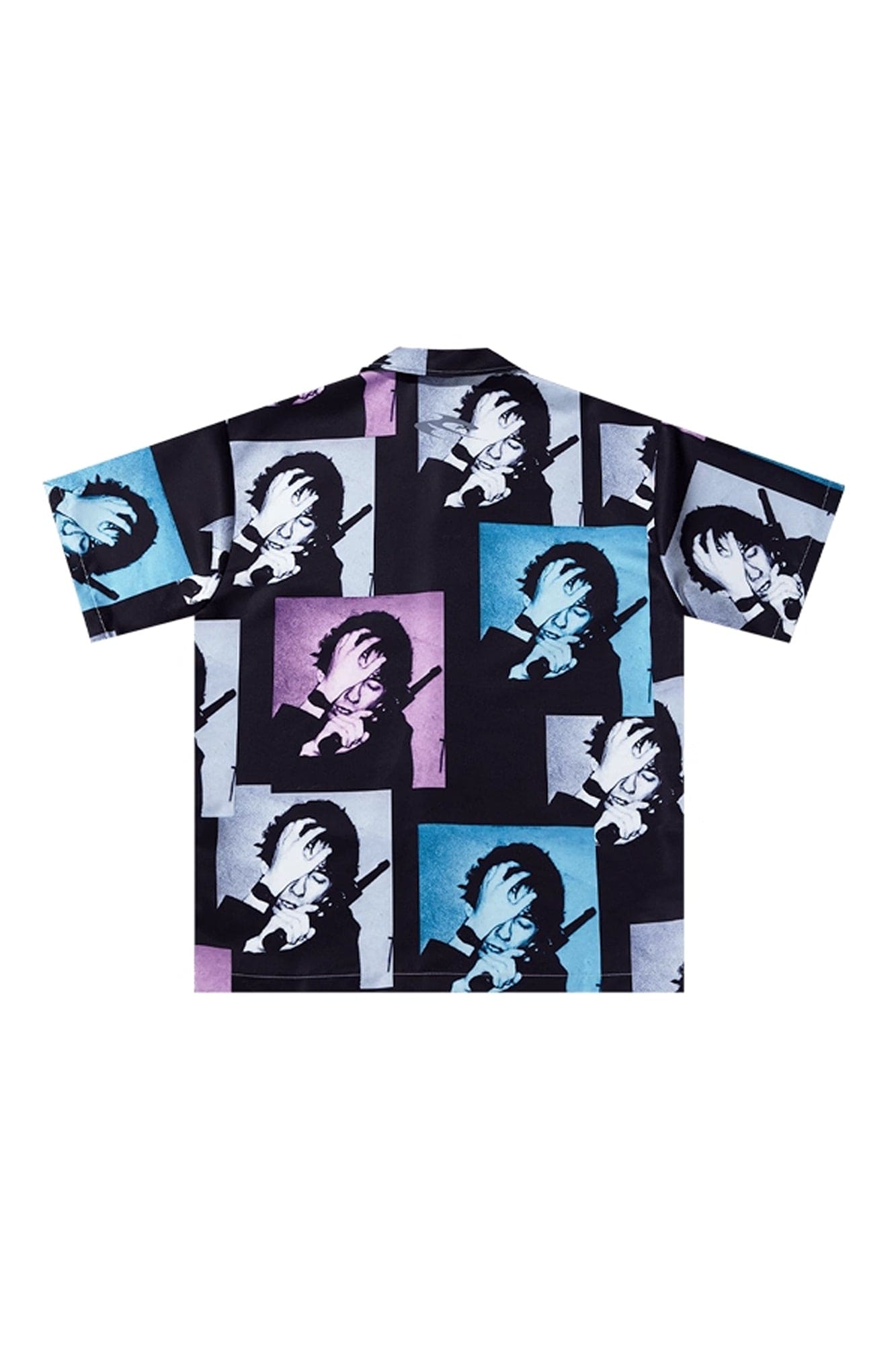 TECNINEGROUP Pop Art Portrait Graphic Cuban Half Shirt-Half shirt-Multicolor-S-Free Shipping Leatheretro