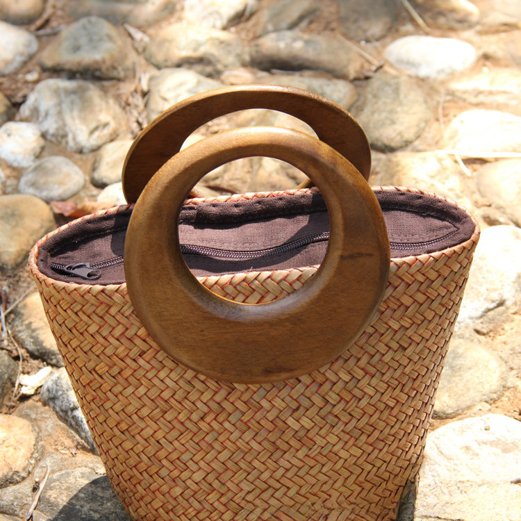 Handwoven Rattan & Straw Tote Bag for Women-Handbags-C113 Small-Free Shipping Leatheretro