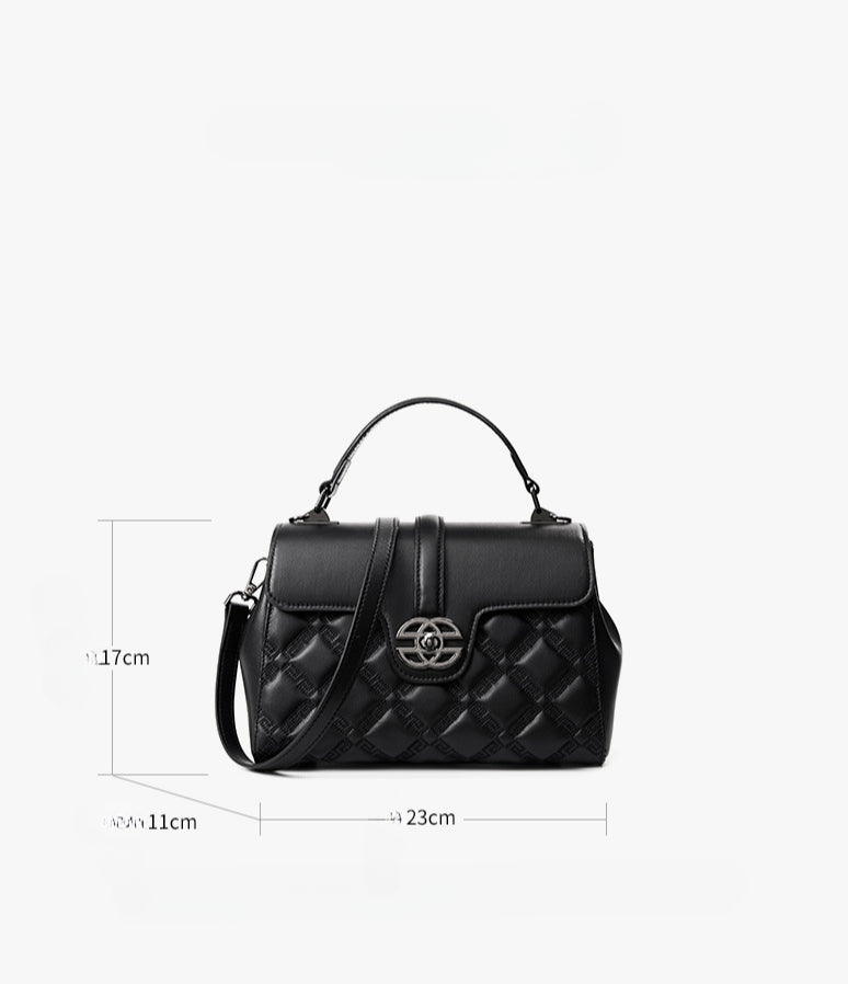 Luxury Leather Tote Bag for Women-Handbags-Black-23*11*17-Free Shipping Leatheretro