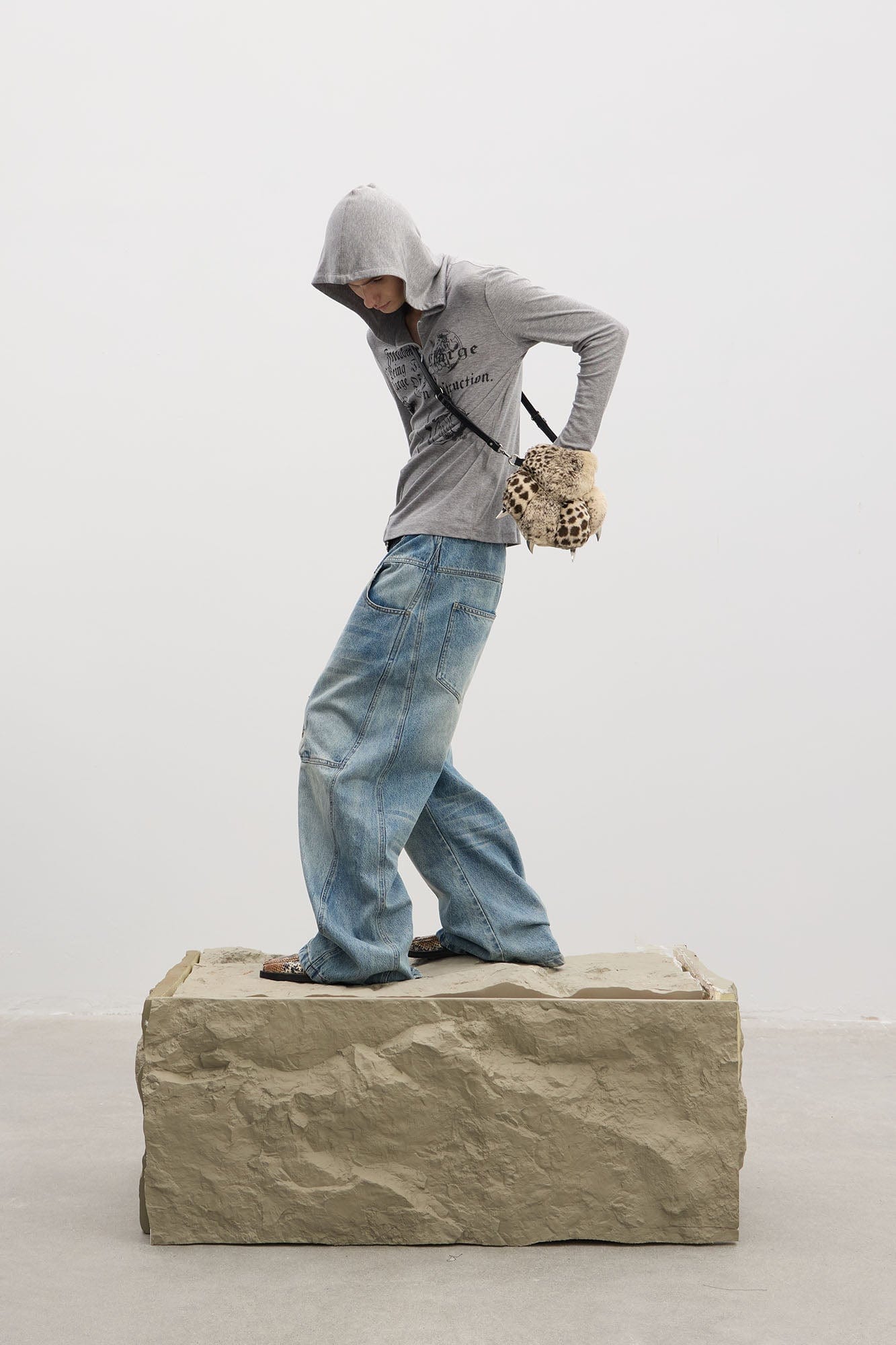 DND4DES Gothic Graphic Slim Zip-Up Hoodie-Hoodie-S-Gray-Free Shipping Leatheretro