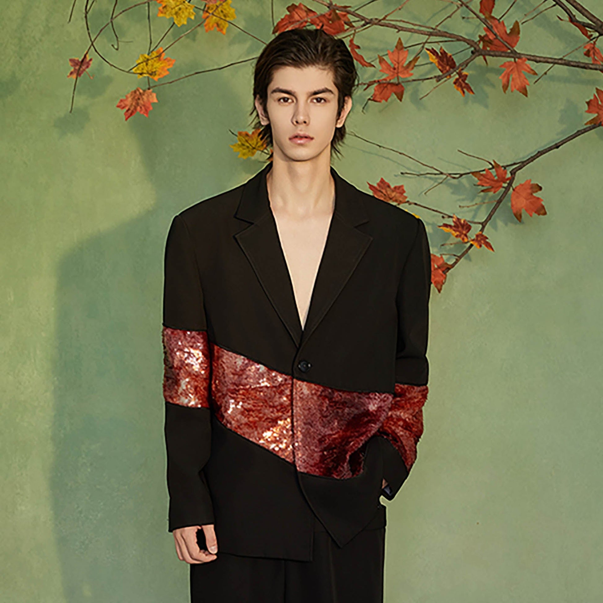 JIECHI The Afterglow Asymmetrical Blazer-Jacket-M-Free Shipping Leatheretro
