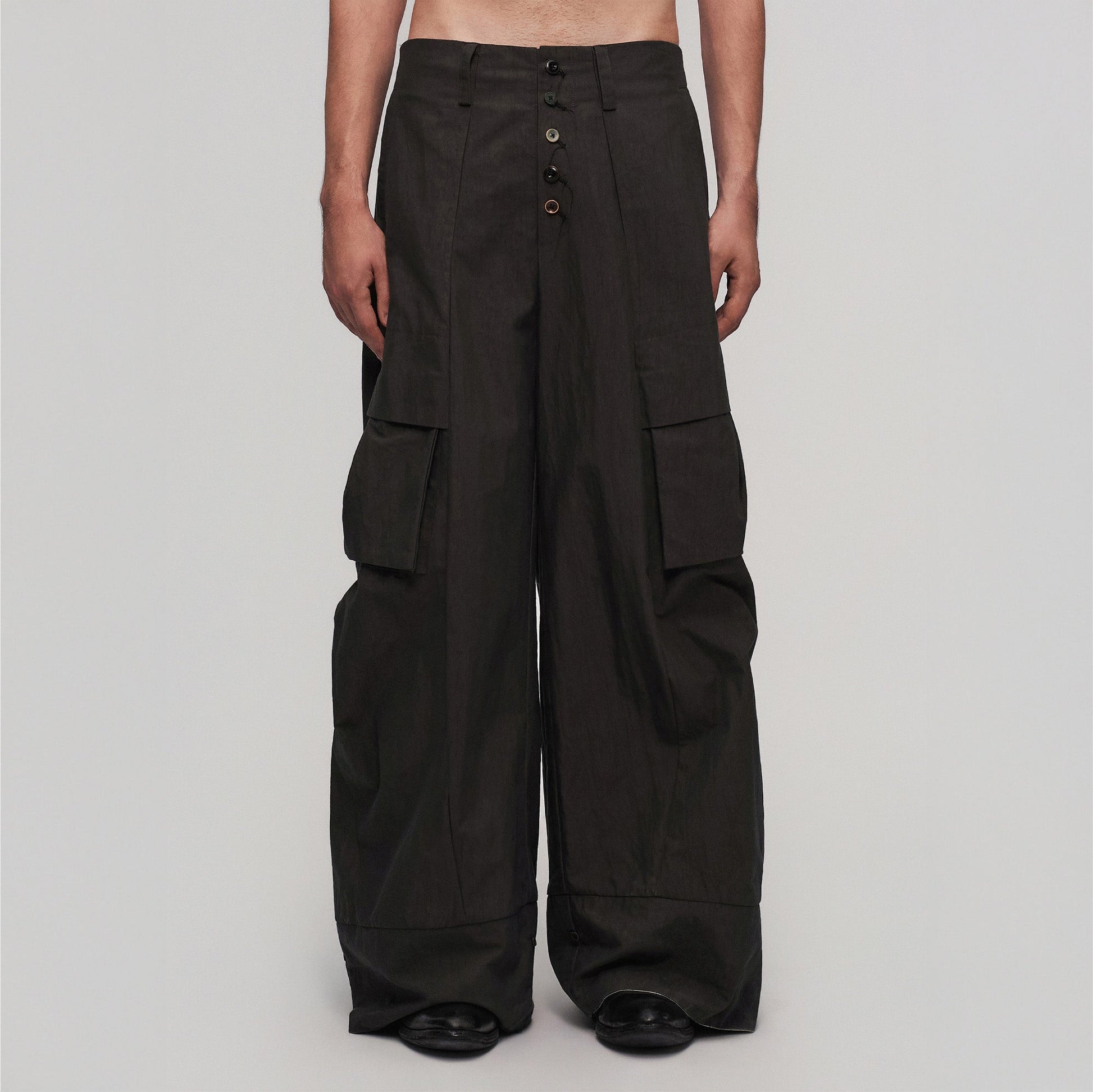 ILNya Nieternite Nifutur Pleated Big-Pocket Wide-Leg Cargo Pants-Pants-S (0)(Preorder)-Free Shipping Leatheretro