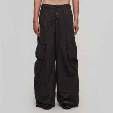 ILNya Nieternite Nifutur Pleated Big-Pocket Wide-Leg Cargo Pants-Pants-S (0)(Preorder)-Free Shipping Leatheretro